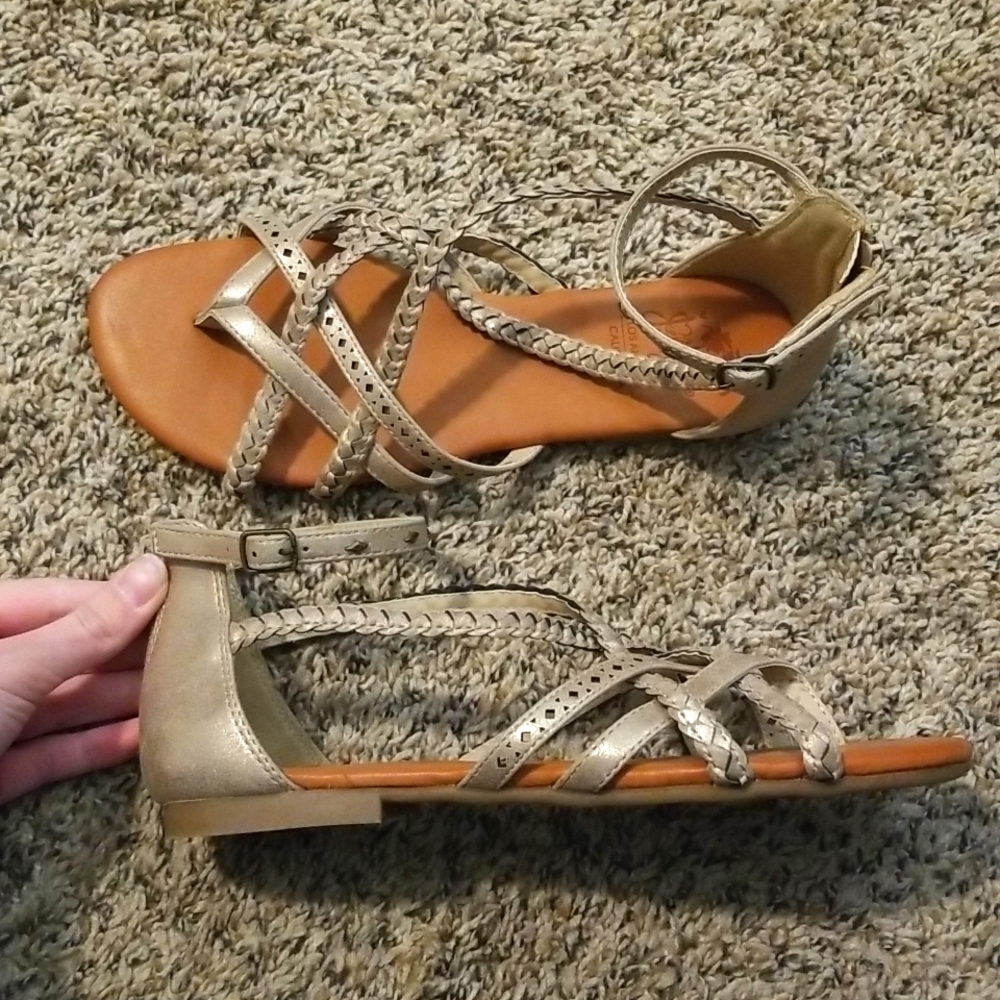 Gold sandals